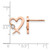 Chisel Stainless Steel Polished Rose Ion-Plated with Crystal Heart Stud Earrings, 11.7 mm - View 4