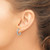 Chisel Stainless Steel Polished with Cubic Zirconia Post Hoop Earrings, 15 mm - View 3