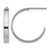 Chisel Stainless Steel Polished 20 mm Diameter 3 mm J Hoop Post Earrings