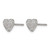 Chisel Stainless Steel Polished with Cubic Zirconia Heart Stud Earrings, 7.5 mm - View 2