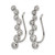 Chisel Stainless Steel Polished with Cubic Zirconia Ear Climbers, 25.2 mm - View 2