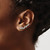 Chisel Stainless Steel Polished with Cubic Zirconia Ear Climbers, 25.2 mm - View 3