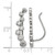 Chisel Stainless Steel Polished with Cubic Zirconia Ear Climbers, 25.2 mm - View 4