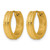 Chisel Stainless Steel Polished Yellow Ion-Plated Laser Cut 4 mm Hinged Hoop Earrings, 13 mm Long - View 2
