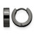 Chisel Stainless Steel Polished Black Ion-Plated 4 mm Hinged Hoop Earrings, 12 mm Long