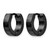 Chisel Stainless Steel Polished Black Ion-Plated 4 mm Hinged Hoop Earrings, 12 mm Long - View 2