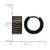 Chisel Stainless Steel Polished Black Ion-Plated 7 mm Hinged Hoop Earrings, 13 mm Long - View 4