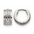 Chisel Stainless Steel Polished and Textured 6 mm Hinged Hoop Earrings, 12 mm Long