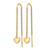 Chisel Stainless Steel Polished Yellow Ion-Plated Threader Heart Dangle Earrings, 47.8 mm - View 2