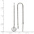 Chisel Stainless Steel Polished with Preciosa Crystal Heart Threader Drop Earrings, 45.6 mm - View 4