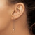 Chisel Stainless Steel Polished Rose Ion-Plated Triangle Threader Dangle Earrings, 46.9 mm - View 3