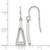 Chisel Stainless Steel Polished with Preciosa Crystal Dangle Shepherd Hook Drop French Wire Earrings, 30.3 mm - View 4