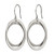Chisel Stainless Steel Polished Circles Dangle Shepherd Hook French Wire Earrings, 50.4 mm - View 2