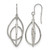 Chisel Stainless Steel Polished Dangle Shepherd Hook Drop French Wire Earrings, 42.4 mm