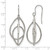 Chisel Stainless Steel Polished Dangle Shepherd Hook Drop French Wire Earrings, 42.4 mm - View 4