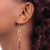 Chisel Stainless Steel Polished Black, Rose and Yellow Ion-Plated Dangle Shepherd Hook Drop French Wire Earrings, 68 mm - View 3