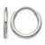 Chisel Stainless Steel Polished 2 mm Endless Hoop Earrings, 15.6 mm Long