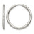 Chisel Stainless Steel Polished with Cubic Zirconia 2.5 mm Hinged Hoop Earrings, 24.6 mm Long