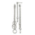 Chisel Stainless Steel Polished Multi Circles Front and Back Post Dangle Earrings, 69 mm