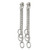 Chisel Stainless Steel Polished Multi Circles Front and Back Post Dangle Earrings, 69 mm - View 2