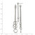 Chisel Stainless Steel Polished Multi Circles Front and Back Post Dangle Earrings, 69 mm - View 4