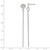 Chisel Stainless Steel Polished Disc with Bar Post Dangle Earrings, 64.5 mm - View 4