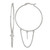 Chisel Stainless Steel Polished Chain and Cross Dangle Hoop Earrings, 51 mm