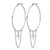 Chisel Stainless Steel Polished Chain and Cross Dangle Hoop Earrings, 51 mm - View 2
