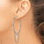 Chisel Stainless Steel Polished Chain and Cross Dangle Hoop Earrings, 51 mm - View 3