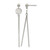 Chisel Stainless Steel Polished Disc and Bars Post Dangle Earrings, 56 mm