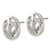 Stainless Steel Cubic Zirconia Circle Heart Stud Earrings, 15 mm - View 2