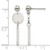 Chisel Stainless Steel Polished Disc with Bar Post Dangle Earrings, 28 mm - View 4