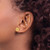 Chisel Stainless Steel Polished Yellow Ion-Plated with Crystal Flower Stud Earrings, 9.5 mm - View 3