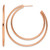 Chisel Stainless Steel Polished Rose Ion-Plated Post Hoop Earrings, 54.5 mm