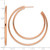 Chisel Stainless Steel Polished Rose Ion-Plated Post Hoop Earrings, 54.5 mm - View 4