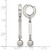 Chisel Stainless Steel Polished with Bar and Ball Dangle Hinged Hoop Drop Earrings, 37.5 mm - View 4