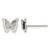 Chisel Stainless Steel Polished Glitter Butterfly Stud Earrings, 7.5 mm