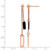 Chisel Stainless Steel Polished Black and Rose Ion-Plated Post Dangle Earrings, 51.5 mm - View 4