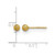 Chisel Stainless Steel Polished Laser Cut Yellow Ion-Plated 4 mm Ball Stud Earrings - View 4