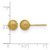 Chisel Stainless Steel Polished Laser Cut Yellow Ion-Plated 7 mm Ball Stud Earrings - View 4