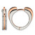 Chisel Stainless Steel Polished Rose Ion-Plated with Crystal Heart Hinged Hoop Earrings, 19.75 mm