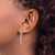 Chisel Stainless Steel Polished Rose Ion-Plated with Crystal Interlocked Post Dangle Earrings, 32.5 mm - View 3