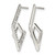 Stainless Steel Polished with Crystal Post Geometric Hoop Earrings, 25 mm - View 2