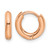 Chisel Stainless Steel Polished Rose Ion-Plated 2.5 mm Hinged Hoop Earrings, 11 mm Long