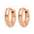 Chisel Stainless Steel Polished Rose Ion-Plated 2.5 mm Hinged Hoop Earrings, 11 mm Long - View 2