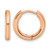 Chisel Stainless Steel Polished Rose Ion-Plated 2.5 mm Hinged Hoop Earrings, 14 mm Long
