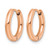 Chisel Stainless Steel Polished Rose Ion-Plated 2.5 mm Hinged Hoop Earrings, 14 mm Long - View 2