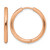 Chisel Stainless Steel Polished Rose Ion-Plated 2.5 mm Hinged Hoop Earrings, 24.5 mm Long