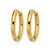 Chisel Stainless Steel Polished Yellow Ion-Plated 1.6 mm Hinged Hoop Earrings, 12 mm Long - View 2