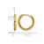 Chisel Stainless Steel Polished Yellow Ion-Plated 1.6 mm Hinged Hoop Earrings, 12 mm Long - View 4
